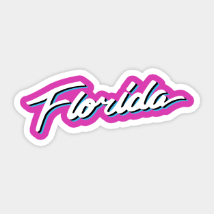 Florida Vice White & Blue Sticker